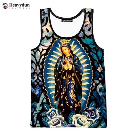 Guadalupe Camisetas Sin Mangas De La Virgen Mar A Para Hombre Tops De