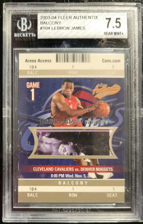 Fleer Authentix Balcony Lebron James Rc For Sale