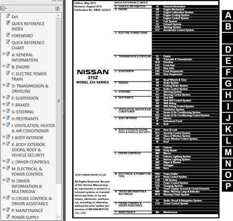 Nissan 370z Model Z34 Series 2013 Service Manual Pdf