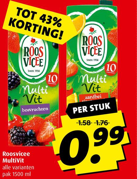 Roosvicee Fruitdrank Folder Aanbieding Bij Boni Details