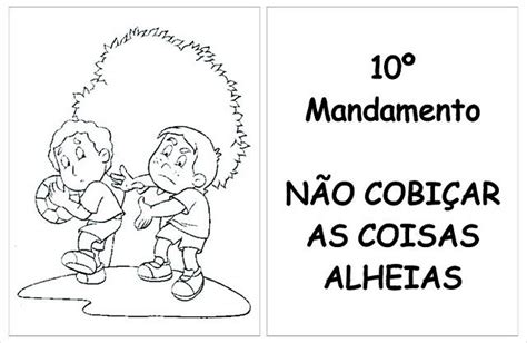 Os Mandamentos Da Lei De Deus Para Colorir Dez Mandamentos De Deus