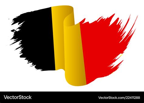 Belgium Flag Symbol Icon Design Belgian Flag Vector Image