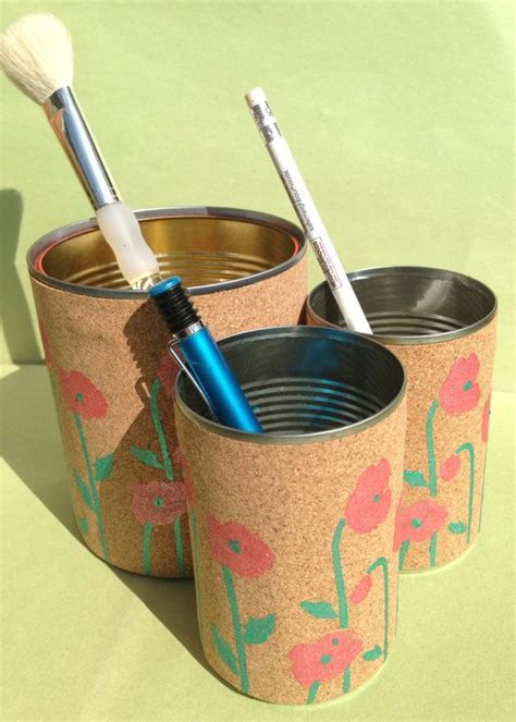 Upcycled Tin Can Desk Organiser On Etsy Daysofupcycling Day