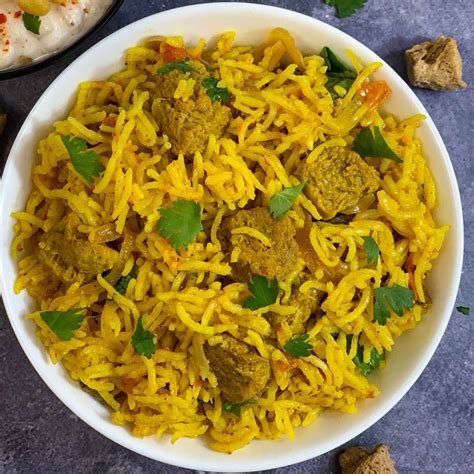 Veg Soya Chunks Biryani Recipe