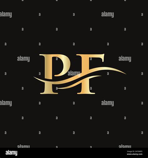 Swoosh Letter Pf Logo Design For Business And Company Identity Water