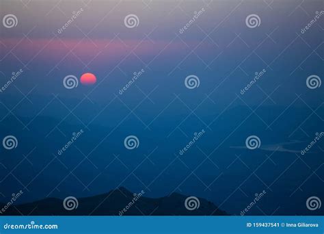 Deep Blue Sky, Mountains and Sunrise Stock Image - Image of anatolia ...