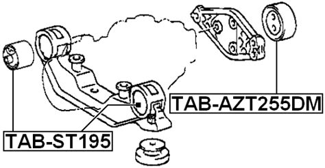 Rear Differential Mount Lower Febest Tab Azt Dm Oem Ebay