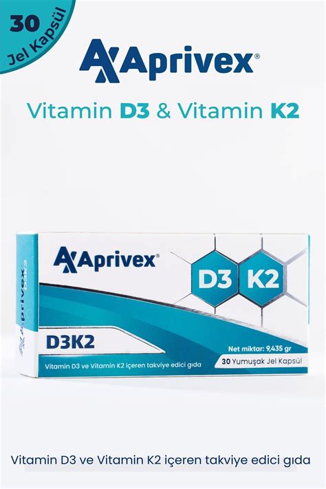 Aprivex Vitamin D3 K2 30 Yumuşak Jel Kapsül Fiyatı Yorumları Trendyol