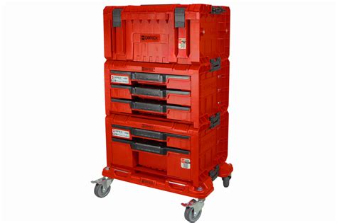 Zestaw Skrzynek Qbrick System PRO RED WORKSHOP DRAWER SET 4