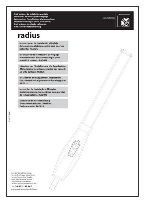 Pdf Instrucciones De Instalaci N Y Reglaje Einbau Und Pdf