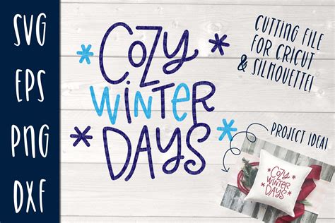 Cozy Winter Days SVG Cut file for Cricut (1101202) | SVGs | Design Bundles
