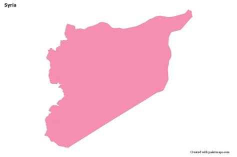 Mapas De Muestra Para Siria Rosa Contorno Syria Map Map Maker