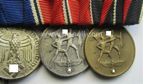 Hiscoll Military Antiques Superb Pieced Wwii Period Medal Bar Ie