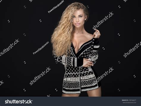 Sexy Beautiful Blonde Woman Posing Fashionable Stock Photo 478766077 Shutterstock