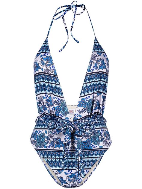 Mc2 Saint Barth Reversible Print Swuimsuit Farfetch