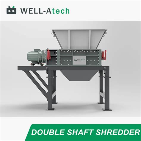 Industrial Double Shaft Shredder For Hard Disk Plastic Drum Pcb Organic