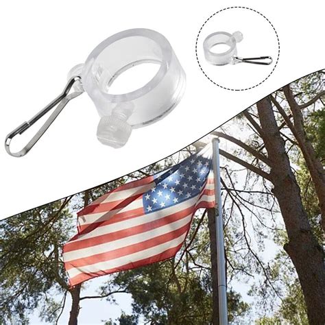 Anti Wrap Flagpole Mounting Rings For Grommet Flags With 25mm Diameters