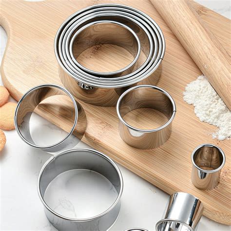 Biscuit Cookie Cutters Setstainless Steel Circle Round Cookie Biscuit Cutters In Graduated