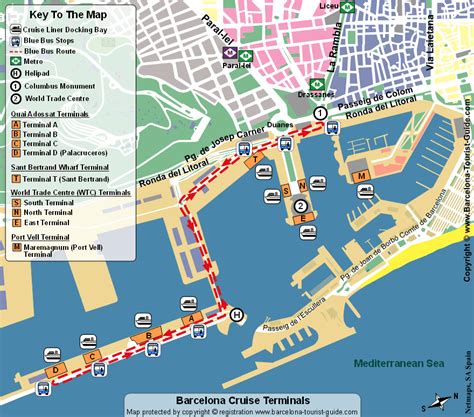 Map Barcelona Port Maps Of Barcelona Cruise Terminals