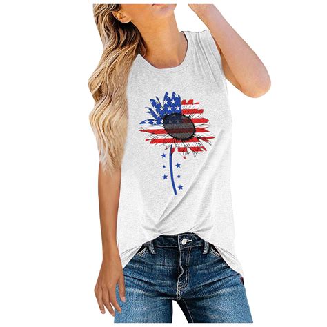 Hvyesh Women American Flag Tank Tops Usa Th Of July Independence Day