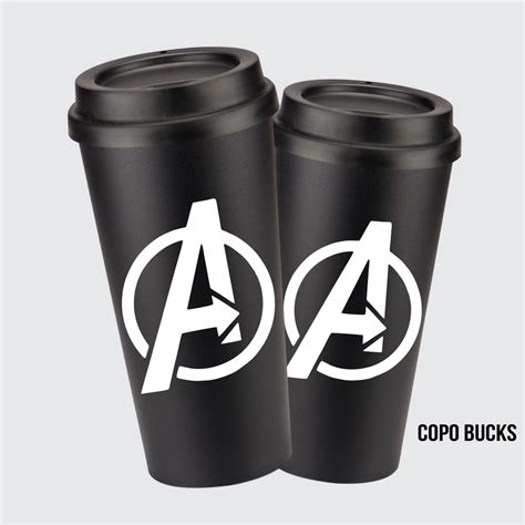 Copo Bucks Preto Avengers Vingadores Shopee Brasil