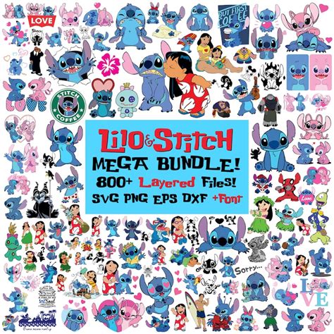 Lilo And Stitch Svg Bundle Layered Item Stitch Clipart Cricut