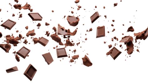 Chocolate Food Explosion With Cocoa Powder Chips And Nuts Png Images