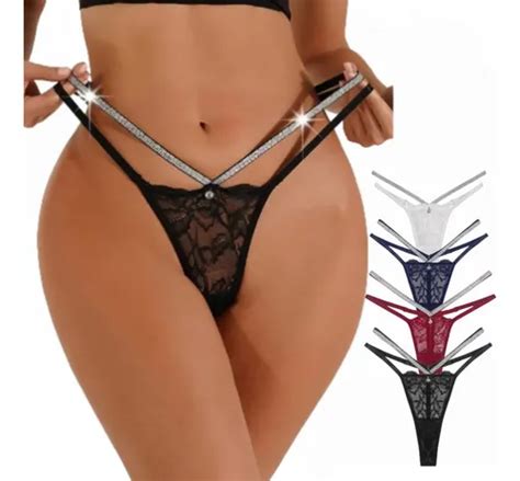 Paquete Panty Tanga Sexy Encaje Bikini Lencería MercadoLibre