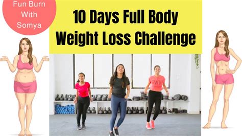 10 Days Full Body Weight Loss Challenge Funburn Exercise At Home Episode 1somya Luhadia