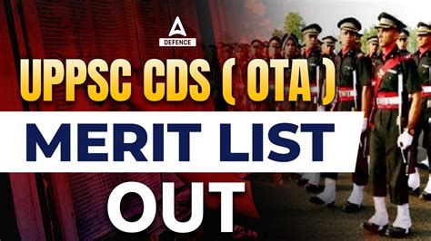 UPSC CDS OTA MERIT LIST OUT YouTube