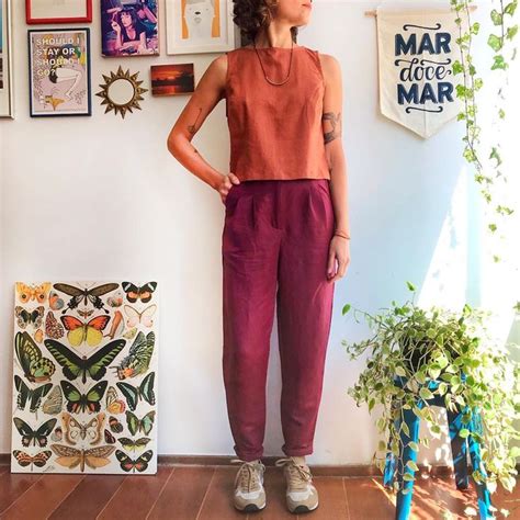 Atelier Jezebel On Instagram Conjunto De Linho De Duas Cores Blusa E