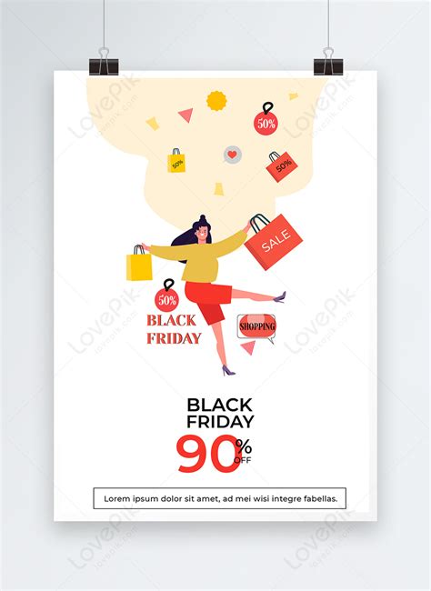 Poster black friday white background template image_picture free ...