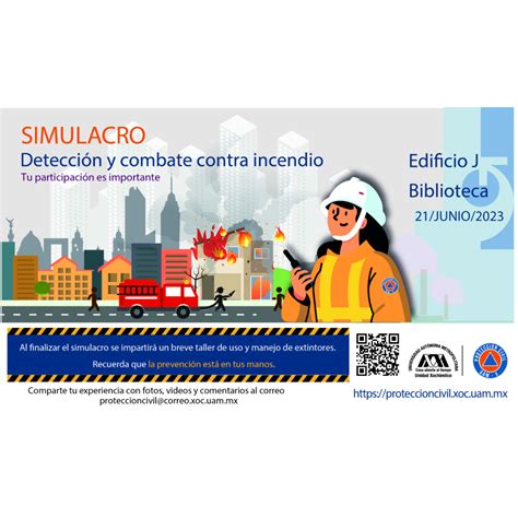 Aviso De Simulacro De Combate Contra Incendio En Edificio J Biblioteca