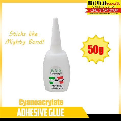 BUILDMATE Evo Bond Cyanoacrylate Adhesive Glue 50g Super Glue Adhesive