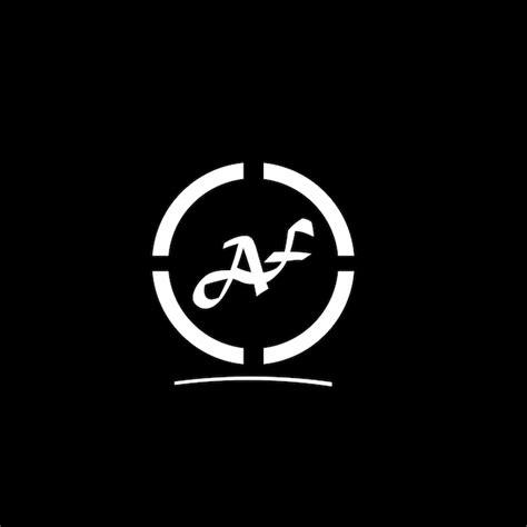 Premium Vector Af Black And White Text Logo Design