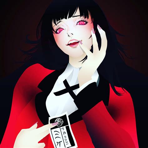I made Yumeko on Illustrator : r/Kakegurui