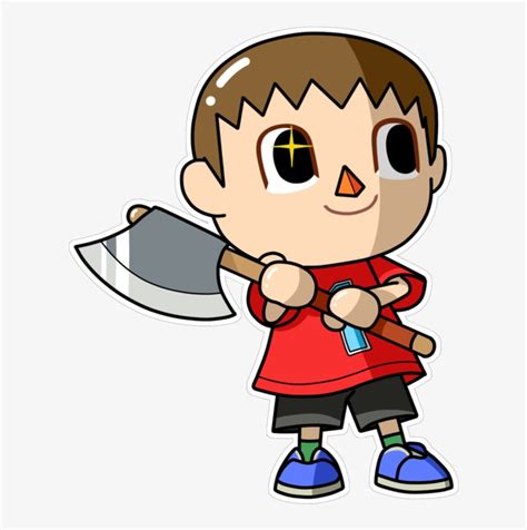 The Villager By Estefanoida D6a3iw7 Villager Animal Crossing Axe Png