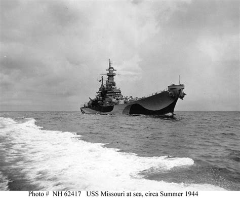 Usn Ships Uss Missouri Bb In