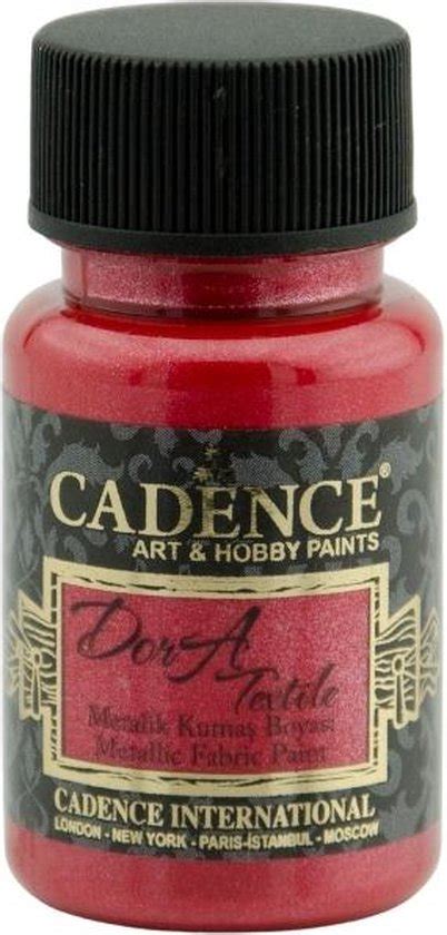 Cadence Dora Metallic Textielverf 50 Ml Rood Bol