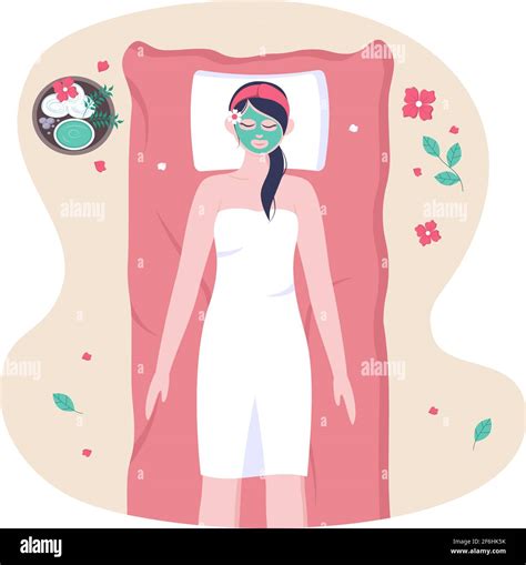 Massage Vector Illustration In Beauty Salon Body Spa Relaxation