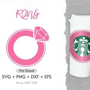 Oz Ring Hot Cup Svg Venti Full Wrap Svg Ring Svghearts Etsy
