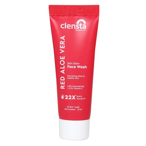 Clensta Red Aloevera Skin Glow Daily Face Wash With 0 5 Niacinamide