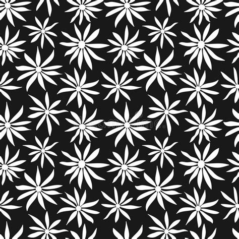 Configuration Florale Noire Et Blanche Sans Joint Illustration De