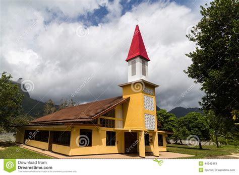 Cathedral In French Polynesia Stock Image Image Of Island Pacific