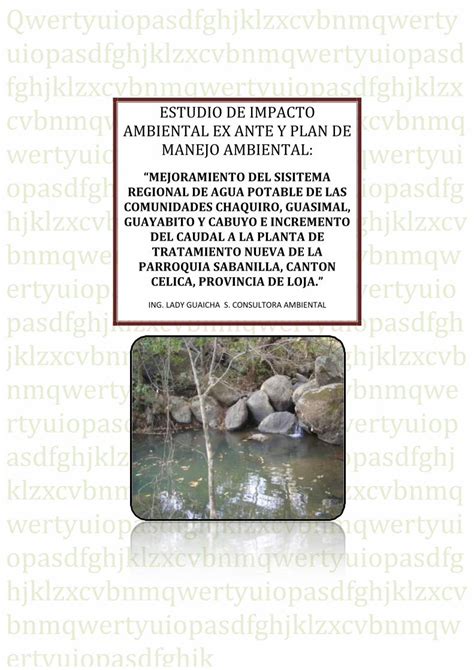 PDF ESTUDIO DE IMPACTO AMBIENTAL EX ANTE Y PLAN DE 7 4 13