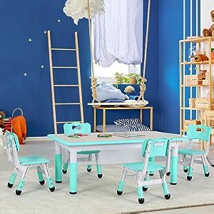 Mamizo Ensemble De Table De Peinture Pour Enfants R Glable En Hauteur