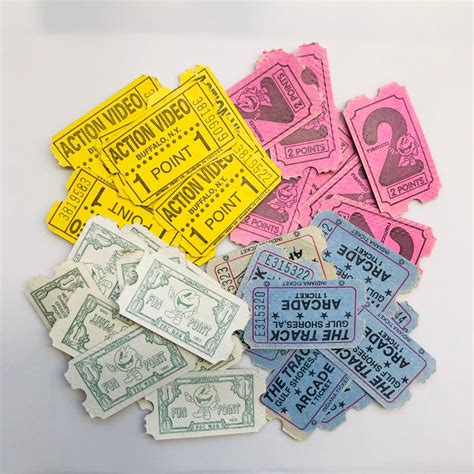 Vintage Arcade Tickets Please Choose Your Color Etsy