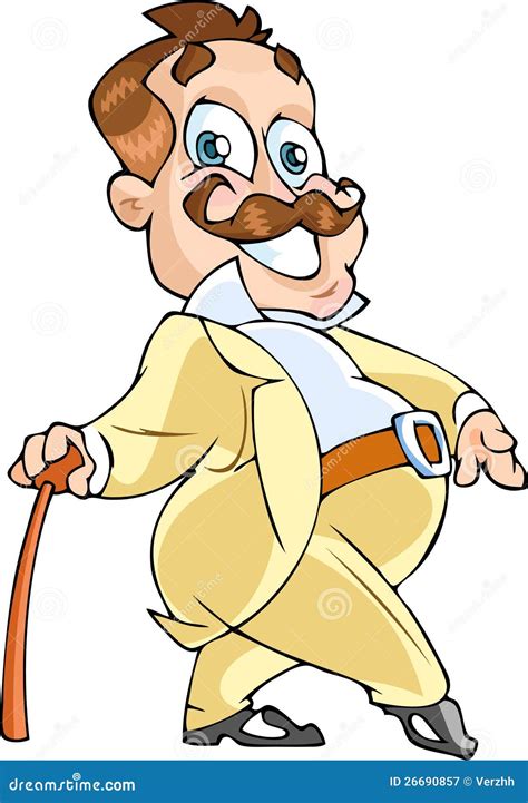 Cartoon Gentleman Royalty Free Stock Photography Image