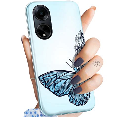 Etui Do Oppo A98 5G Wzory Motyle Butterfly Barwne Obudowa Pokrowiec