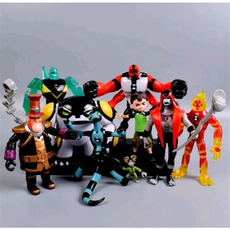 Boneco Ben 10 Personagens Infantis colecionáveis chama 4braços vilgax